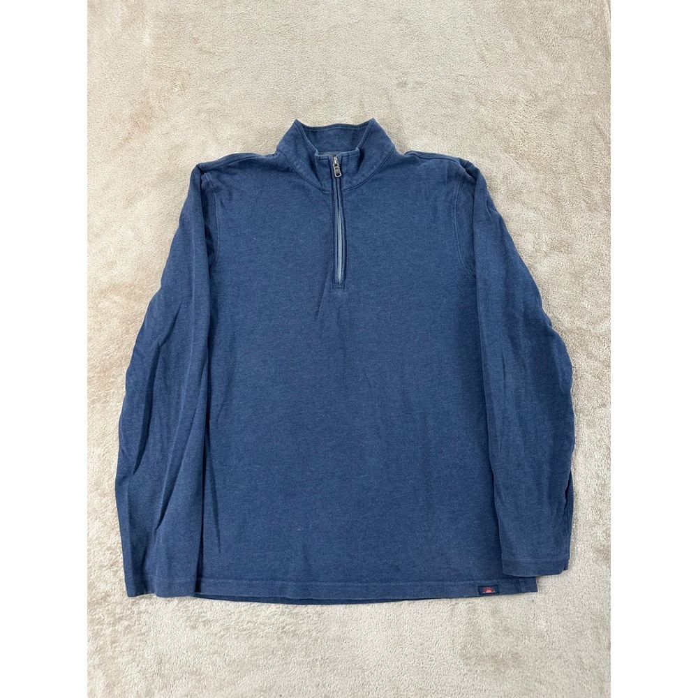 Faherty‎ Quarter-Zip Pullover Sweater Men's Size Small Blue Good